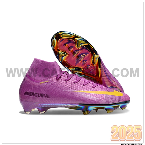 Nike Botas De Fútbol Air Zoom Mercurial Superfly IIX Elite FG Violeta/Amarillo