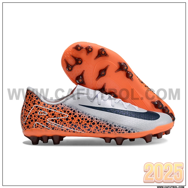 Nike Botas De Fútbol AIR ZOOM MERCURIAL VAPOR XVI ACADEMY X MBAPPE AG Gris/Naranja/Negro