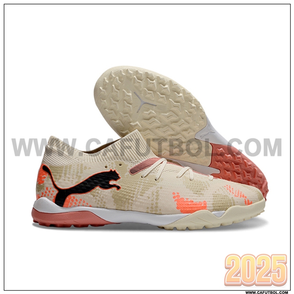 PUMA Botas De Fútbol FUTURE 7 ULTIMATE TF Beige/Naranja