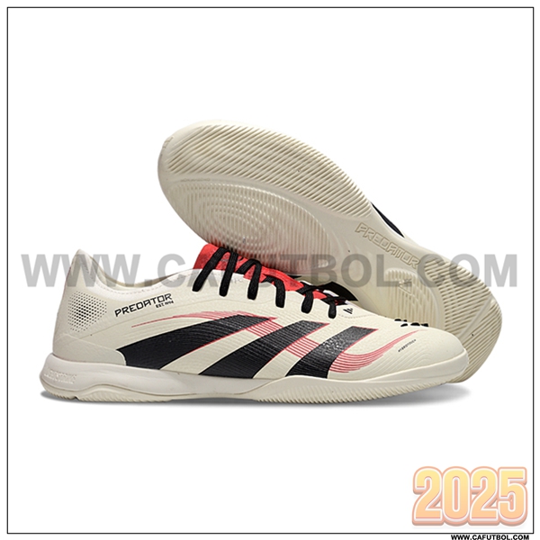 Adidas Botas De Fútbol PREDATOR 25 ELITE IC BOOTS Blanco/Negro/Rojo