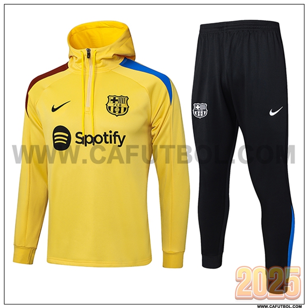 Chaqueta Con Capucha Chandal FC Barcelona Amarillo/Rojo/Azul 2025 2026