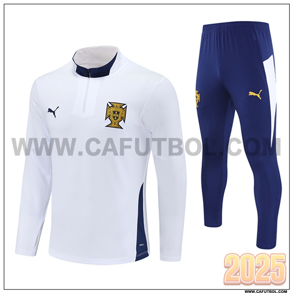 Chandal de Futbol Portugal Blanco/Azul 2025 2026