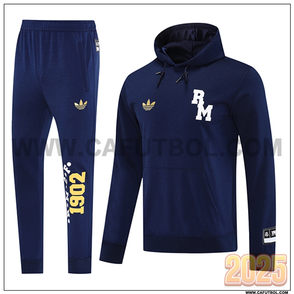 Chaqueta Con Capucha Chandal Real Madrid azul real 2025 2026
