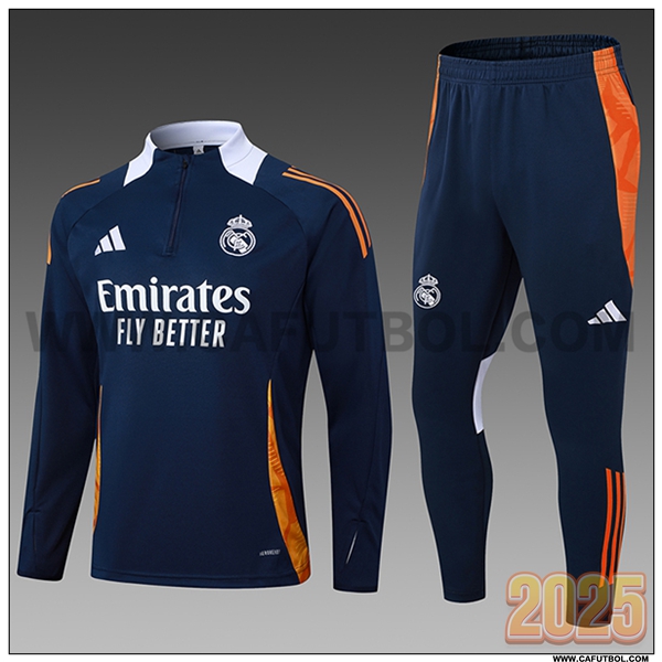 Chandal de Futbol Real Madrid Ninos azul real 2025 2026