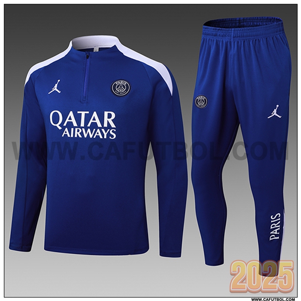 Chandal de Futbol PSG Ninos Azul/Blanco 2025 2026