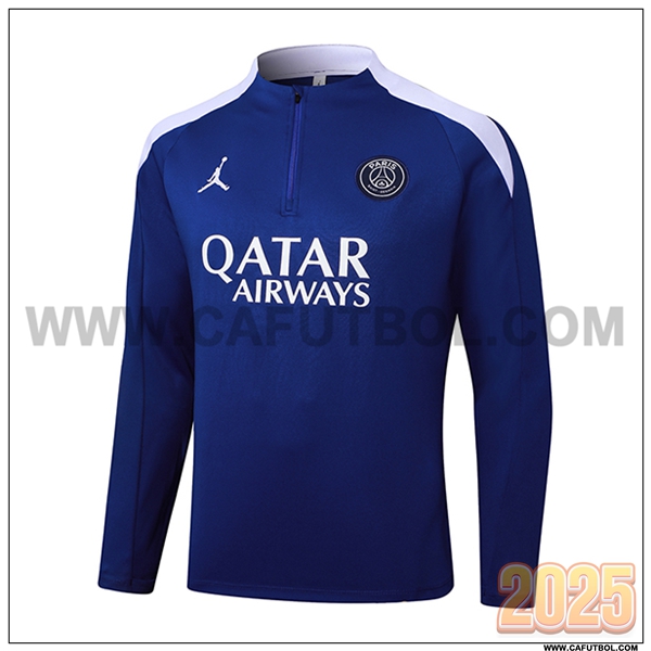 Sudadera Entrenamiento PSG Azul/Blanco 2025 2026