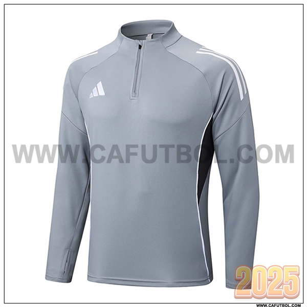 Sudadera Entrenamiento Adidas Gris 2025 2026