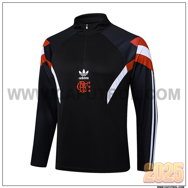 Sudadera Entrenamiento Flamenco Negro/Blanco/Rojo 2025 2026