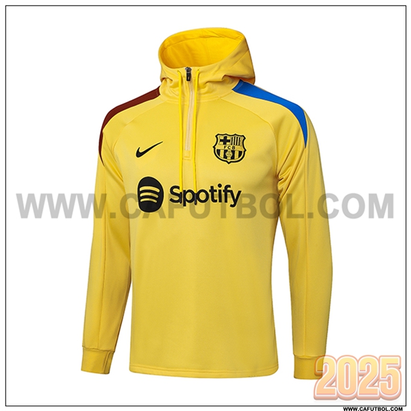 Sudadera Entrenamiento Capucha FC Barcelona Amarillo/Rojo/Azul 2025 2026