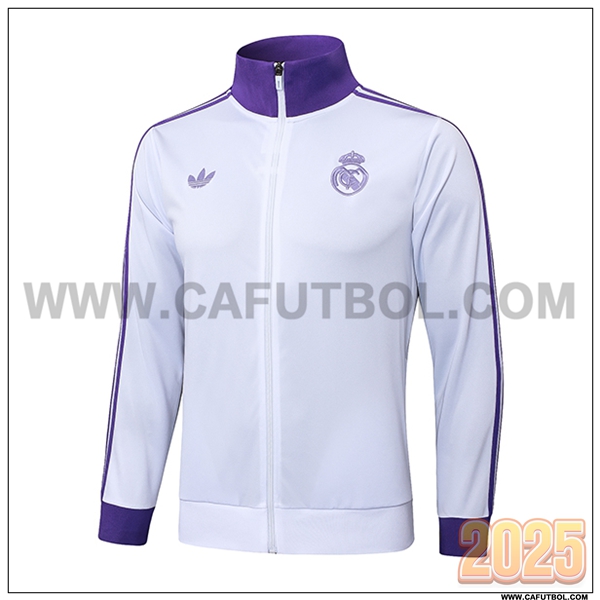 Chaquetas Futbol Real Madrid Blanco/Violeta 2025 2026