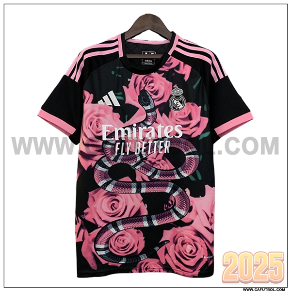Camiseta Futbol Real Madrid Rosa/Negro Edicion Especial 2025 2026