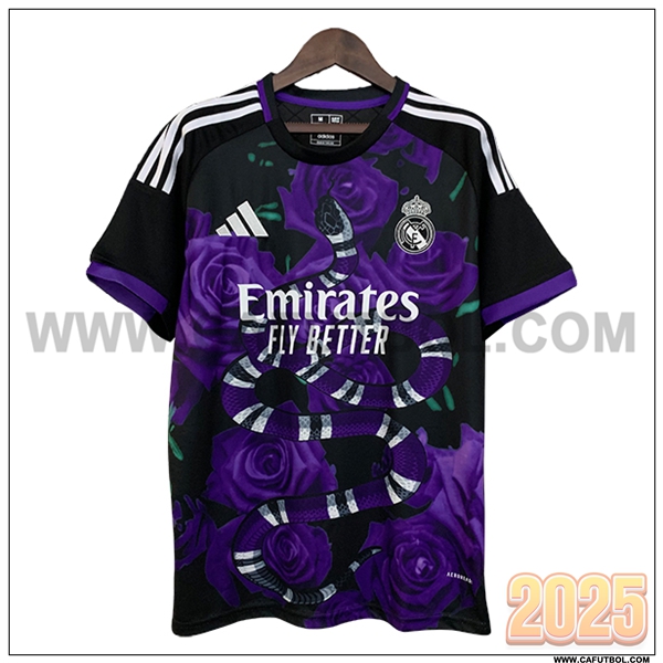 Camiseta Futbol Real Madrid Purpura/Negro Edicion Especial 2025 2026