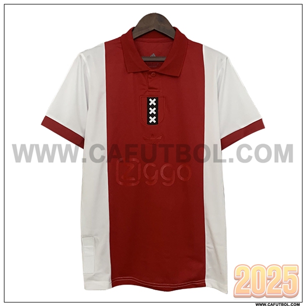 Camiseta Futbol AFC Ajax Rojo/Blanco Edicion Conmemorativa 2025 2026