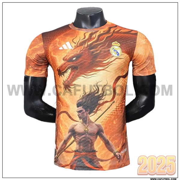 Camiseta Futbol Real Madrid Naranja Edicion Especial 2025 2026