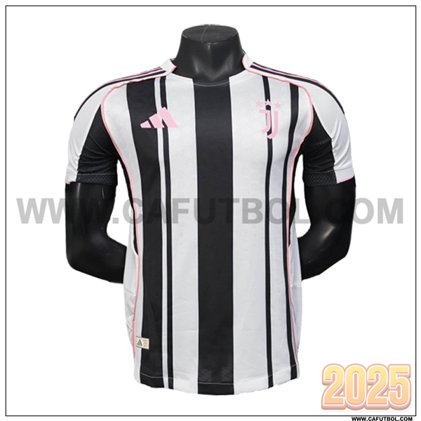 Primera Camiseta Futbol Juventus Negro/Blanco/Rosa Version Filtrada 2025 2026