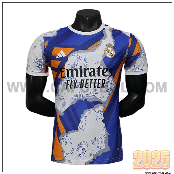 Camiseta Futbol Real Madrid Azul/Blanco Edicion Especial 2025 2026