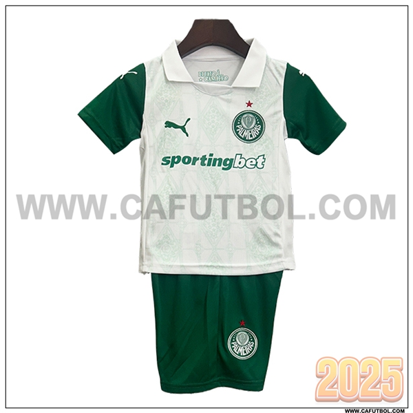 Nuevo Camiseta de Palmeiras Segunda Ninos Verde/Blanco 2025 2026
