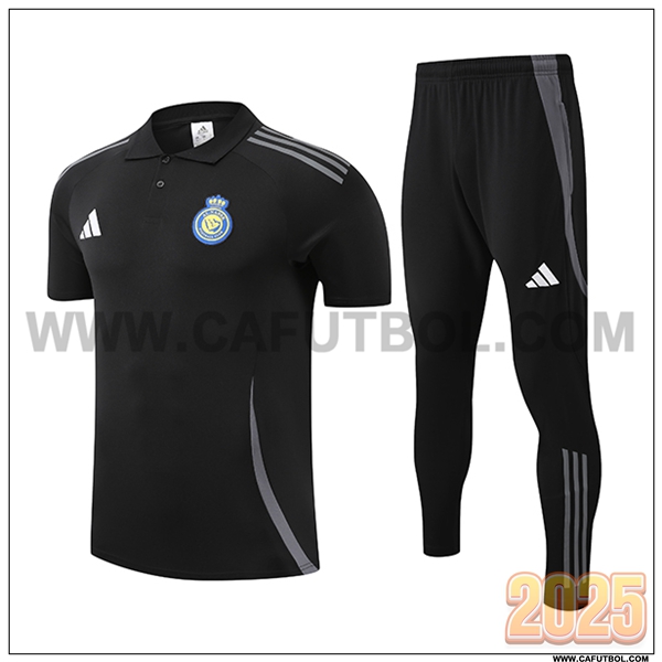 Camiseta Polo Al-Nassr Negro/Gris 2025 2026