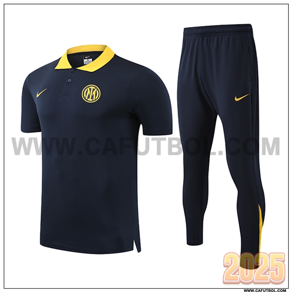 Camiseta Polo Inter Milan Negro/Amarillo 2025 2026