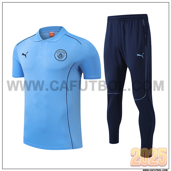 Camiseta Polo Manchester City Azul 2025 2026