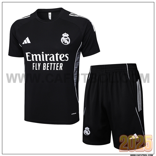 Camiseta Entrenamiento Real Madrid Negro/Gris 2025 2026