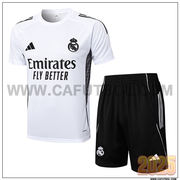 Camiseta Entrenamiento Real Madrid Blanco/Negro 2025 2026