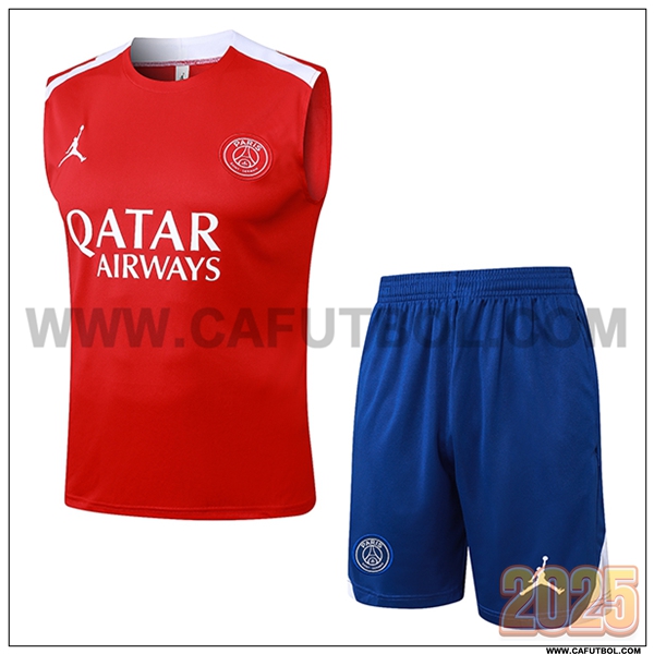 Camiseta Entrenamiento sin mangas PSG Rojo 2025 2026