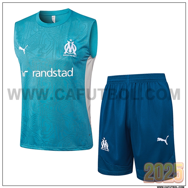 Camiseta Entrenamiento sin mangas Marsella Azul/Blanco 2025 2026