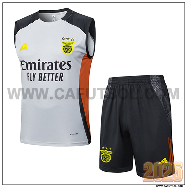 Camiseta Entrenamiento sin mangas S.L.Benfica Gris/Negro/Naranja 2025 2026