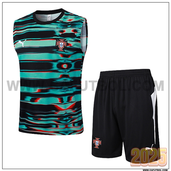 Camiseta Entrenamiento sin mangas Portugal Negro/Verde 2025 2026