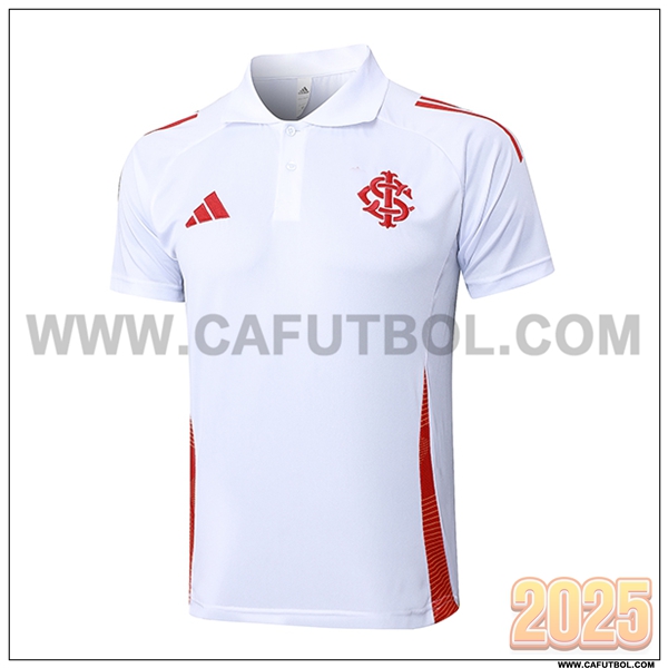 Camiseta Polo Internacional Blanco/Rojo 2025 2026