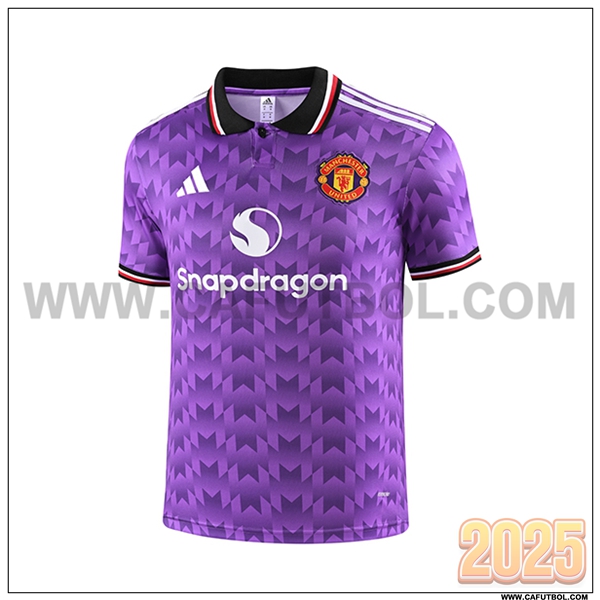 Camiseta Polo Manchester United Violeta 2025 2026
