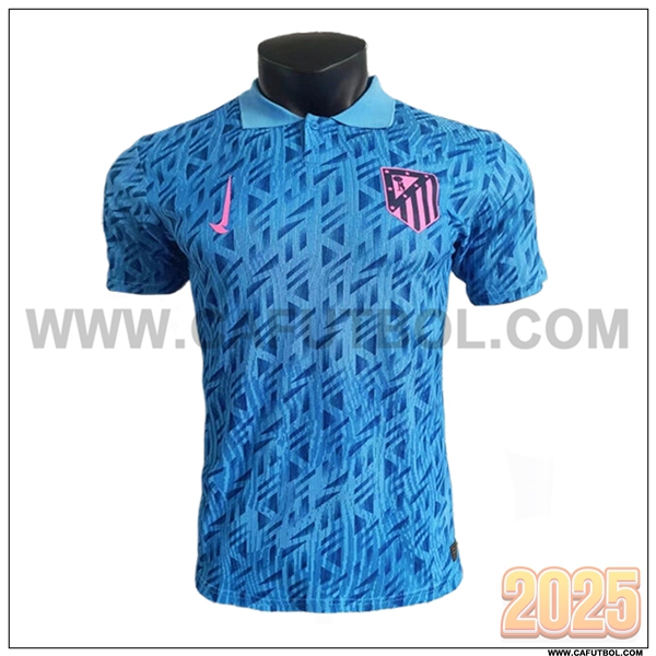 Camiseta Polo Atletico Madrid Azul Claro 2025 2026