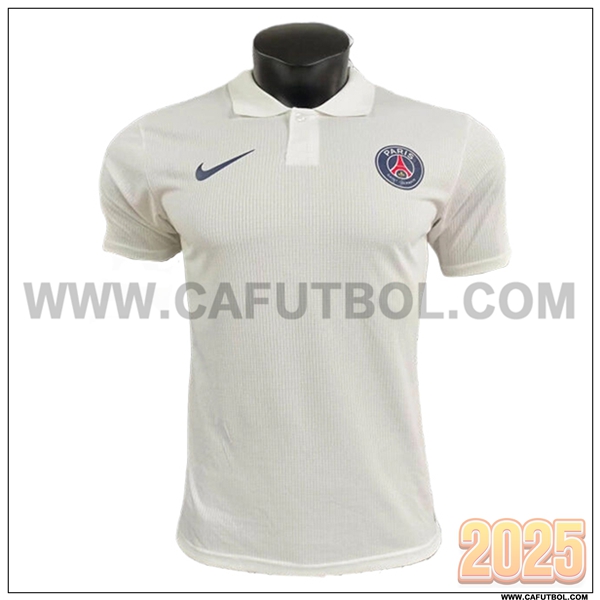 Camiseta Polo PSG Blanco 2025 2026