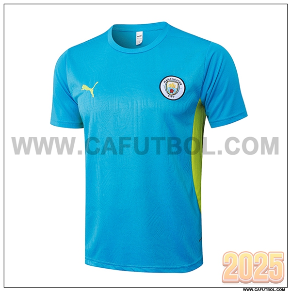 Camiseta Entrenamiento Manchester City Azul/Verde 2025 2026