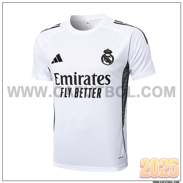 Camiseta Entrenamiento Real Madrid Blanco/Negro 2025 2026