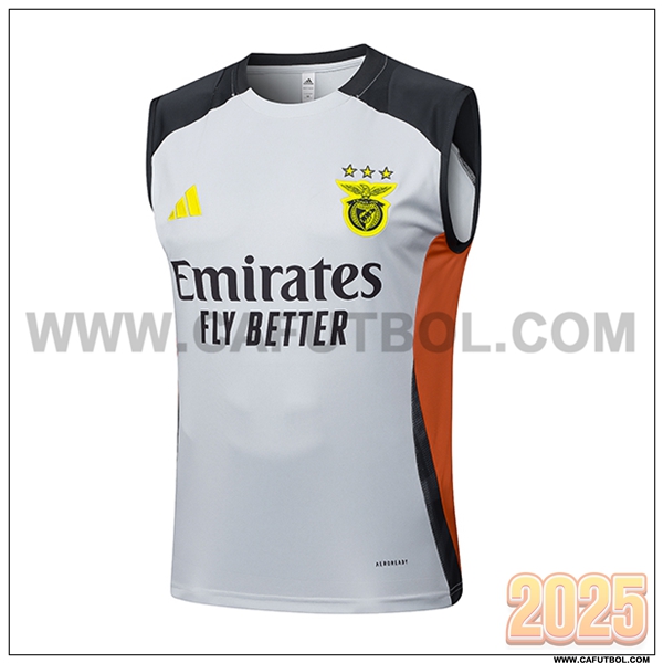 Chalecos De Futbol S.L.Benfica Gris/Negro/Naranja 2025 2026