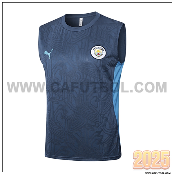 Chalecos De Futbol Manchester City Gris/Azul 2025 2026
