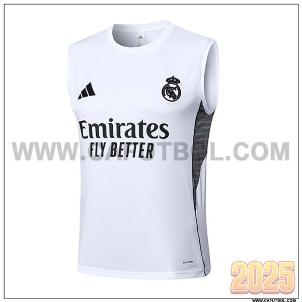 Chalecos De Futbol Real Madrid Blanco/Negro 2025 2026