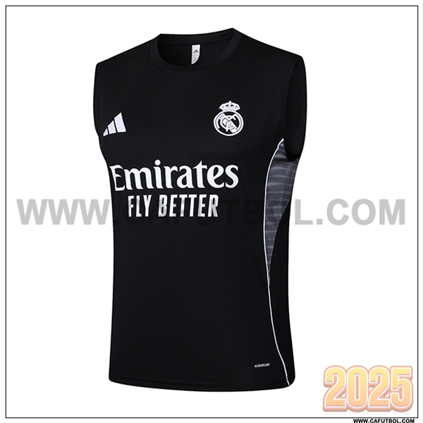 Chalecos De Futbol Real Madrid Negro/Gris 2025 2026