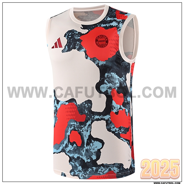 Chalecos De Futbol Bayern Munich Beige/Rojo/Azul 2025 2026
