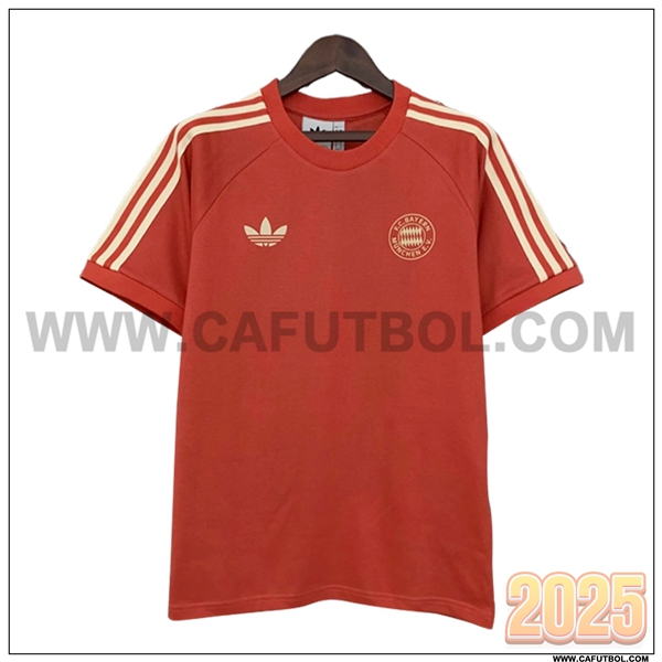 Camiseta Entrenamiento Bayern Munich Rojo/Beige 2025 2026
