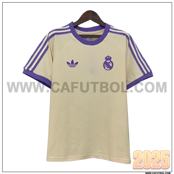 Camiseta Entrenamiento Real Madrid Beige/Violeta 2025 2026