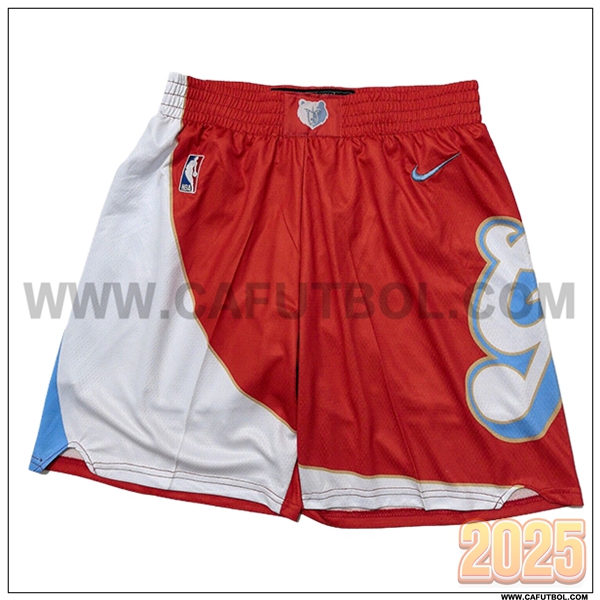 Cortos NBA Memphis Grizzlies 2025/26 Rojo/Blanco/Azul