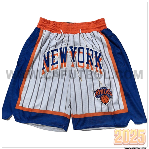 Cortos NBA New York Knicks 2025/26 Blanco/Azul/Naranja