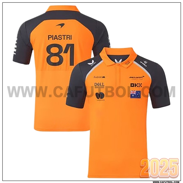 Polo McLaren (PIASTRI #81) F1 Team Naranja/Gris 2025
