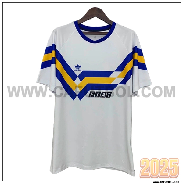 Segunda Camiseta de Boca Juniors Retro Blanco/Azul/AMARILLO 1990/1991