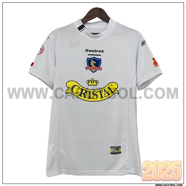 Primera Camiseta de Colo-Colo Retro Blanco/AMARILLO 2004