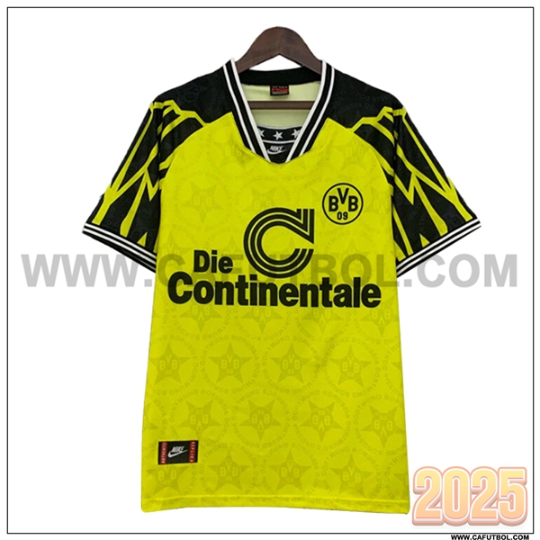 Primera Camiseta de Dortmund BVB Retro AMARILLO/Negro 1994/1995
