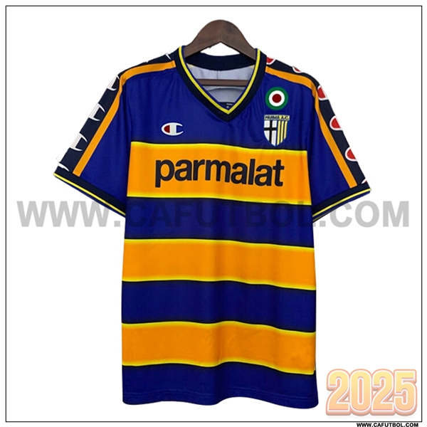 Primera Camiseta de Parma Calcio Retro Azul/Naranja 2002/2003